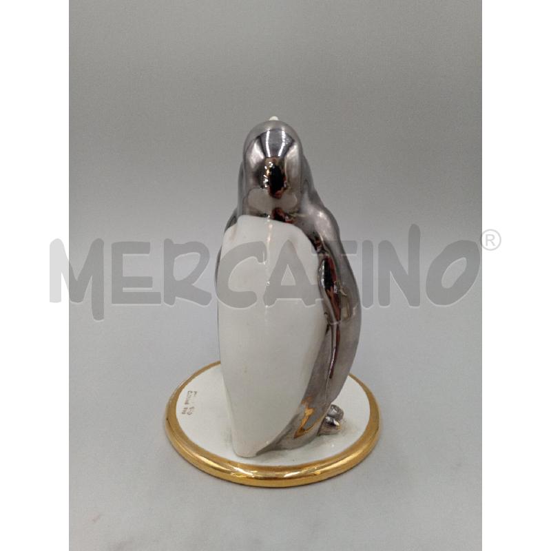 PINGUINI CAPODIMONTE DIPINTI COPPIA CM 18 | Mercatino dell'Usato Moncalieri bengasi 2