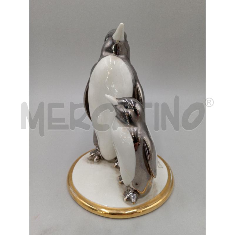 PINGUINI CAPODIMONTE DIPINTI COPPIA CM 18 | Mercatino dell'Usato Moncalieri bengasi 4