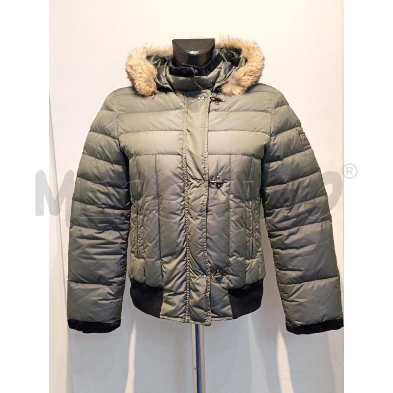 PIUMINO DONNA FAY VERDE CANGIANTE CON CAPUCCIO PELO  | Mercatino dell'Usato Moncalieri bengasi 1