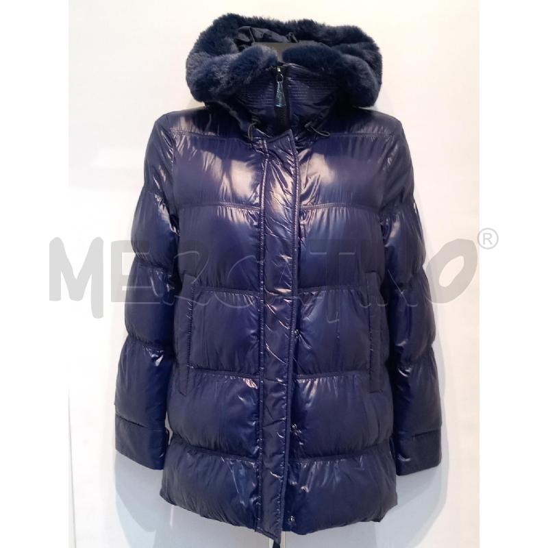 PIUMINO DONNA MARKUP BLU CON CAPUCCIO PELO  | Mercatino dell'Usato Moncalieri bengasi 1