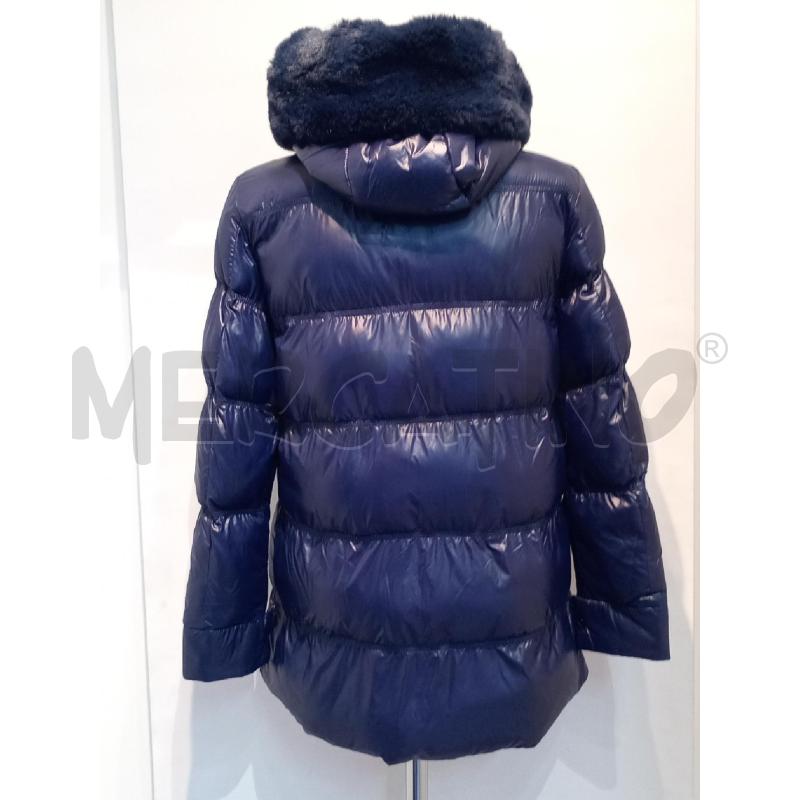 PIUMINO DONNA MARKUP BLU CON CAPUCCIO PELO  | Mercatino dell'Usato Moncalieri bengasi 2