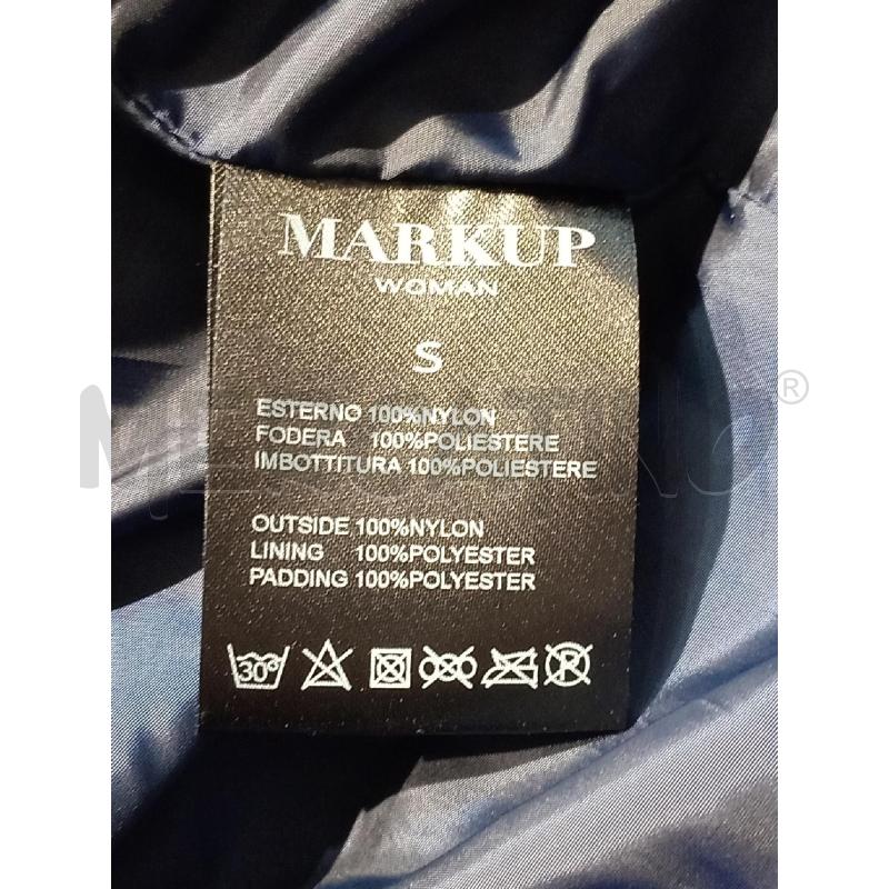 PIUMINO DONNA MARKUP BLU CON CAPUCCIO PELO  | Mercatino dell'Usato Moncalieri bengasi 5