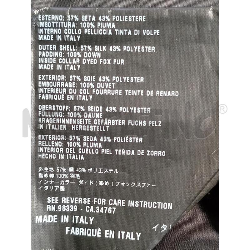 PIUMINO DONNA PRADA NERO LUNGO CON COLLO PELLICCIA | Mercatino dell'Usato Moncalieri bengasi 4