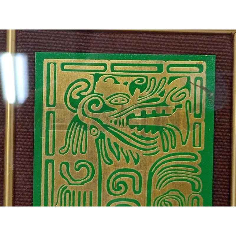 PLACCA METALLO ARTISTA BERZOLARI VITTORIO RAFFIGURANTE DRAGO SMALTO ROSSO A | Mercatino dell'Usato Moncalieri bengasi 3