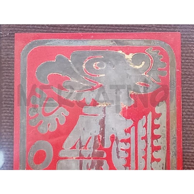 PLACCA METALLO ARTISTA BERZOLARI VITTORIO RAFFIGURANTE VOLATILE SMALTO ROSSO  | Mercatino dell'Usato Moncalieri bengasi 4