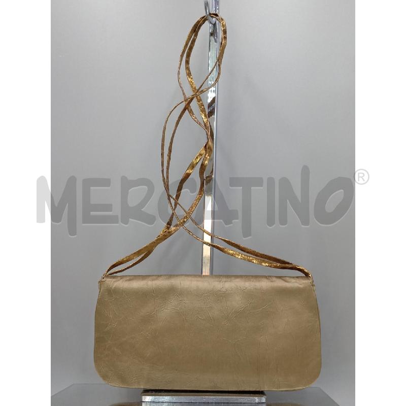 POCHETTE BRUNO MAGLI MARRONE TESSUTO LUCIDO | Mercatino dell'Usato Moncalieri bengasi 2