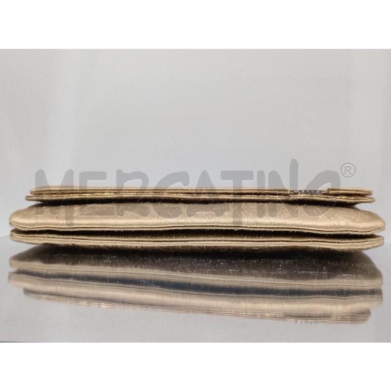 POCHETTE BRUNO MAGLI MARRONE TESSUTO LUCIDO | Mercatino dell'Usato Moncalieri bengasi 4