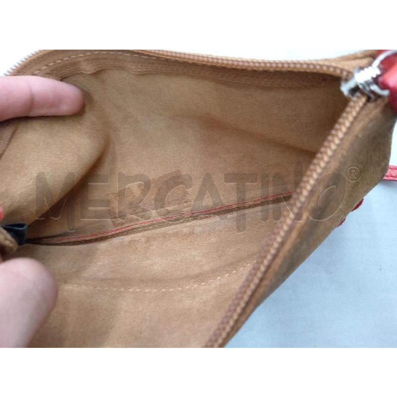 POCHETTE COCCINELLE PELLE ROSSO MARRONE | Mercatino dell'Usato Moncalieri bengasi 5