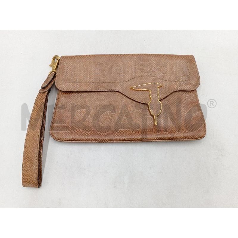 POCHETTE DONNA TRUSSARDI PELLE MARRONE | Mercatino dell'Usato Moncalieri bengasi 1