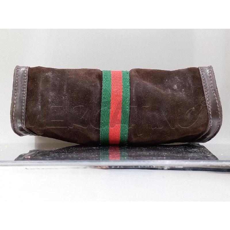 POCHETTE GUCCI MARRONE SCAMOSCITA  | Mercatino dell'Usato Moncalieri bengasi 3