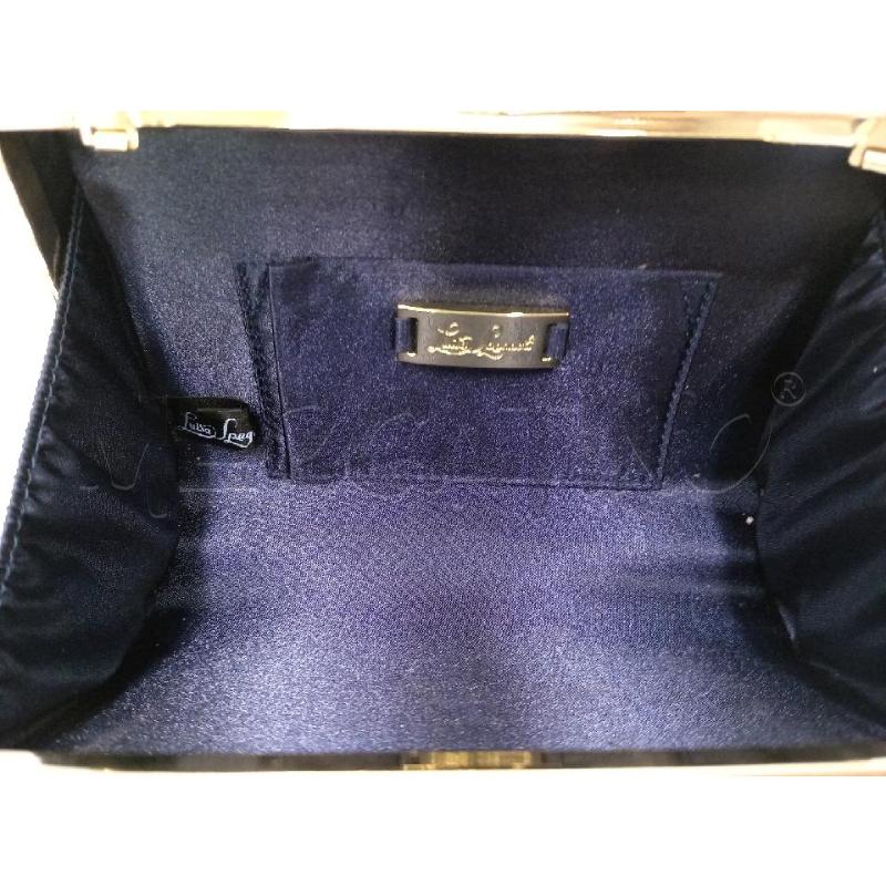 POCHETTE LUISA SPAGNOLI BLU CON CHIUSURA BRILLANTINI | Mercatino dell'Usato Moncalieri bengasi 3