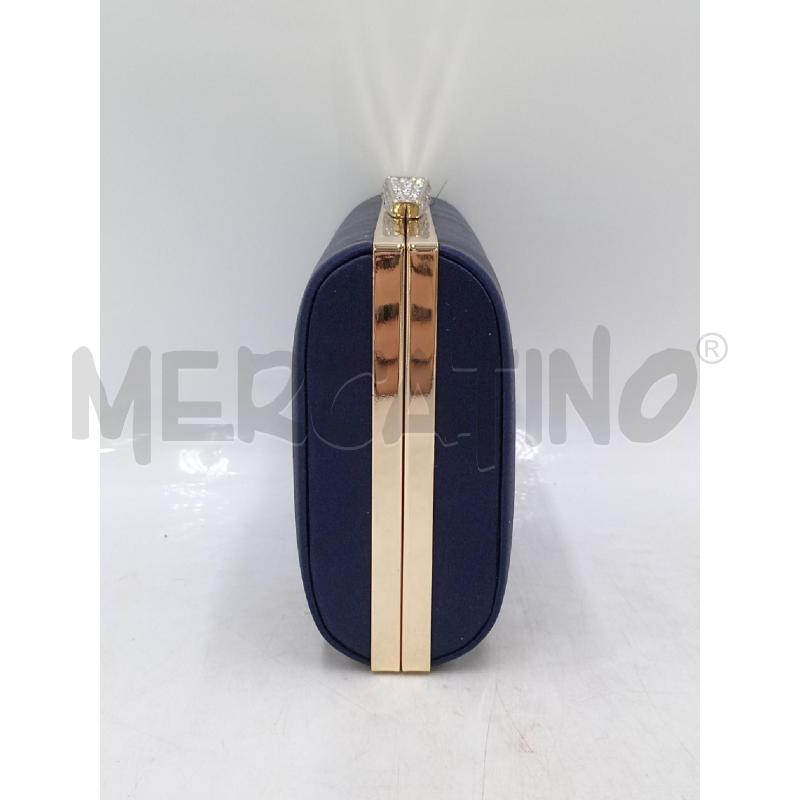 POCHETTE LUISA SPAGNOLI BLU CON CHIUSURA BRILLANTINI | Mercatino dell'Usato Moncalieri bengasi 5