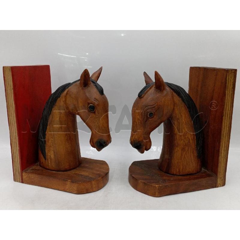 POGGIA LIBRI COPPIA CAVALO LEGNO | Mercatino dell'Usato Moncalieri bengasi 1