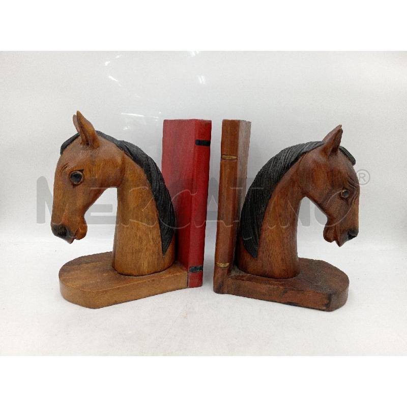 POGGIA LIBRI COPPIA CAVALO LEGNO | Mercatino dell'Usato Moncalieri bengasi 2