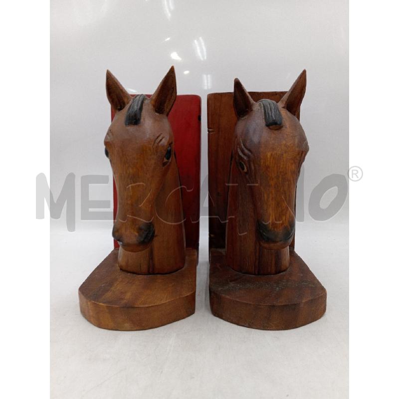 POGGIA LIBRI COPPIA CAVALO LEGNO | Mercatino dell'Usato Moncalieri bengasi 3