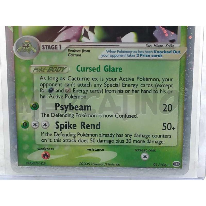 POKEMON CACTURNE EX 91/106 ENG HOLO | Mercatino dell'Usato Moncalieri bengasi 4