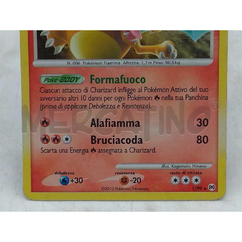 POKEMON CHARIZARD LIV 60 HOLO 1/99 ITA | Mercatino dell'Usato Moncalieri bengasi 4