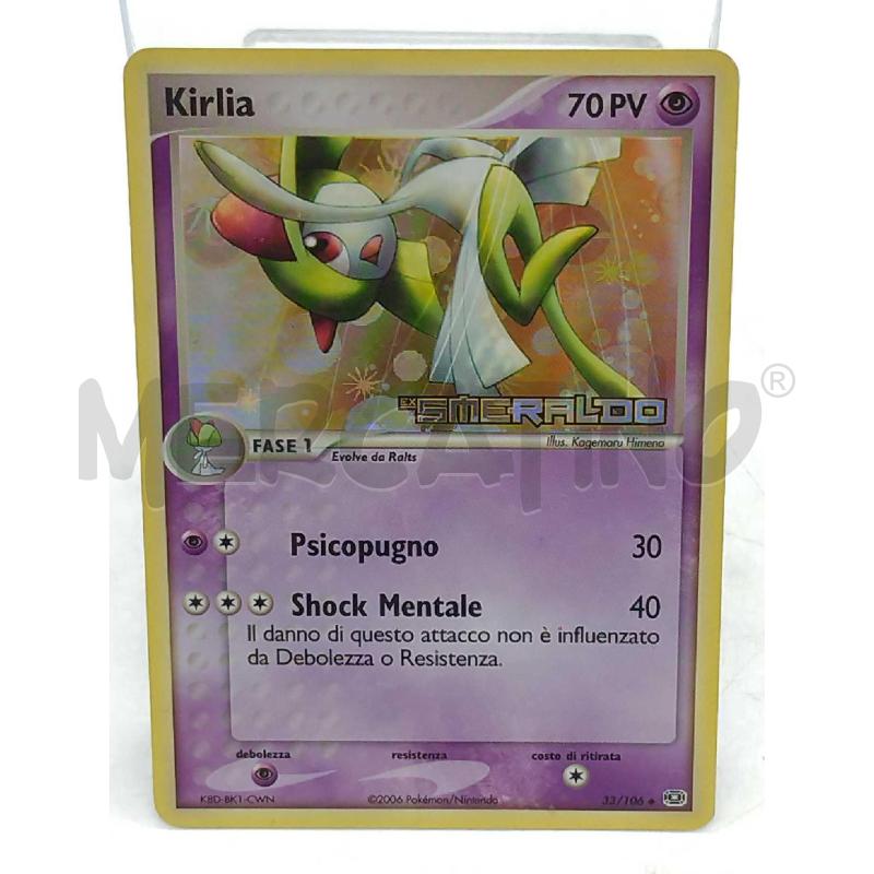 POKEMON KIRLIA EX SMERALDO HOLO 33/106 | Mercatino dell'Usato Moncalieri bengasi 1