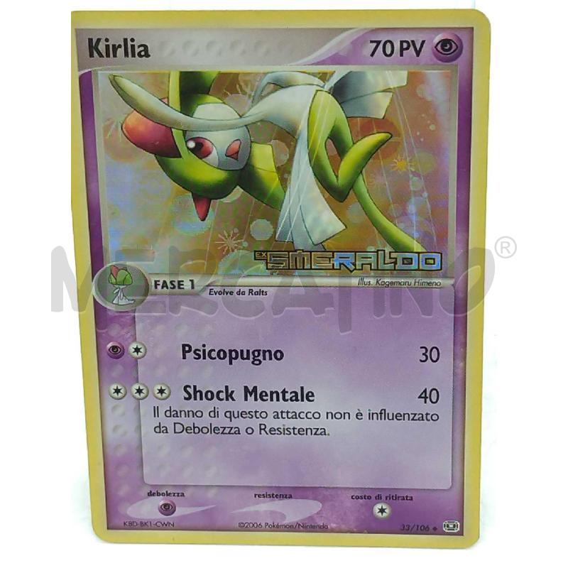 POKEMON KIRLIA EX SMERALDO HOLO 33/106 | Mercatino dell'Usato Moncalieri bengasi 2