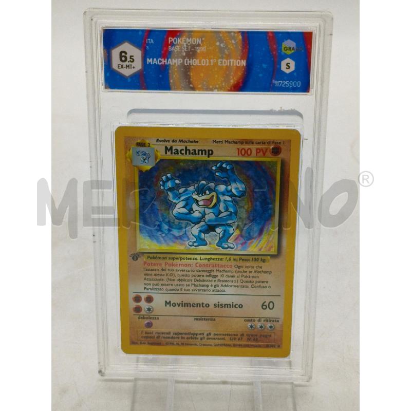 POKEMON MACHAMP HOLO 1 EDIZIONE ITA GRAAD 6.5 | Mercatino dell'Usato Moncalieri bengasi 1