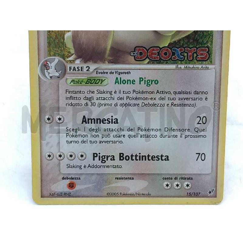 POKEMON SLAKING EX DEOXYS HOLO 15/107 ITA | Mercatino dell'Usato Moncalieri bengasi 3