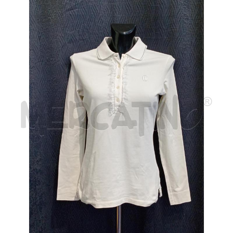POLO DONNA CONTE OF FLORENCE BIANCA BORDO LUREX | Mercatino dell'Usato Moncalieri bengasi 1