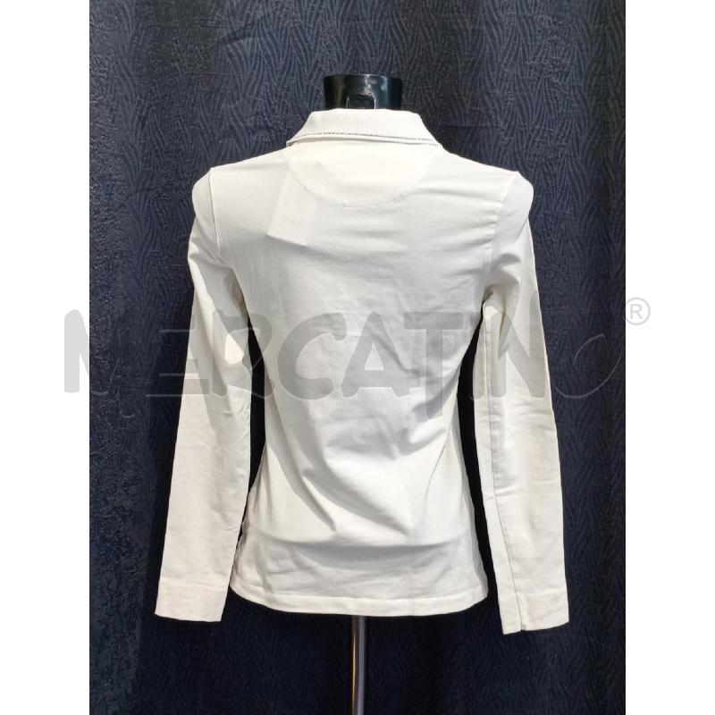 POLO DONNA CONTE OF FLORENCE BIANCA BORDO LUREX | Mercatino dell'Usato Moncalieri bengasi 2