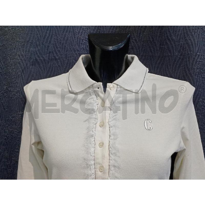 POLO DONNA CONTE OF FLORENCE BIANCA BORDO LUREX | Mercatino dell'Usato Moncalieri bengasi 3