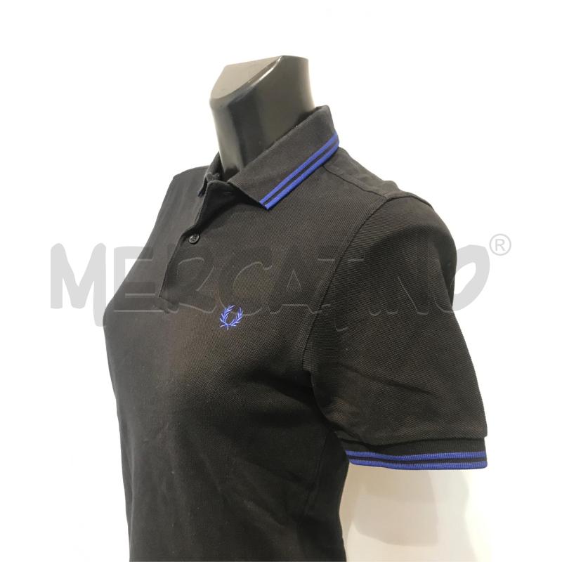 POLO DONNA FRED PERRY NERA LOGO BLU | Mercatino dell'Usato Moncalieri bengasi 4