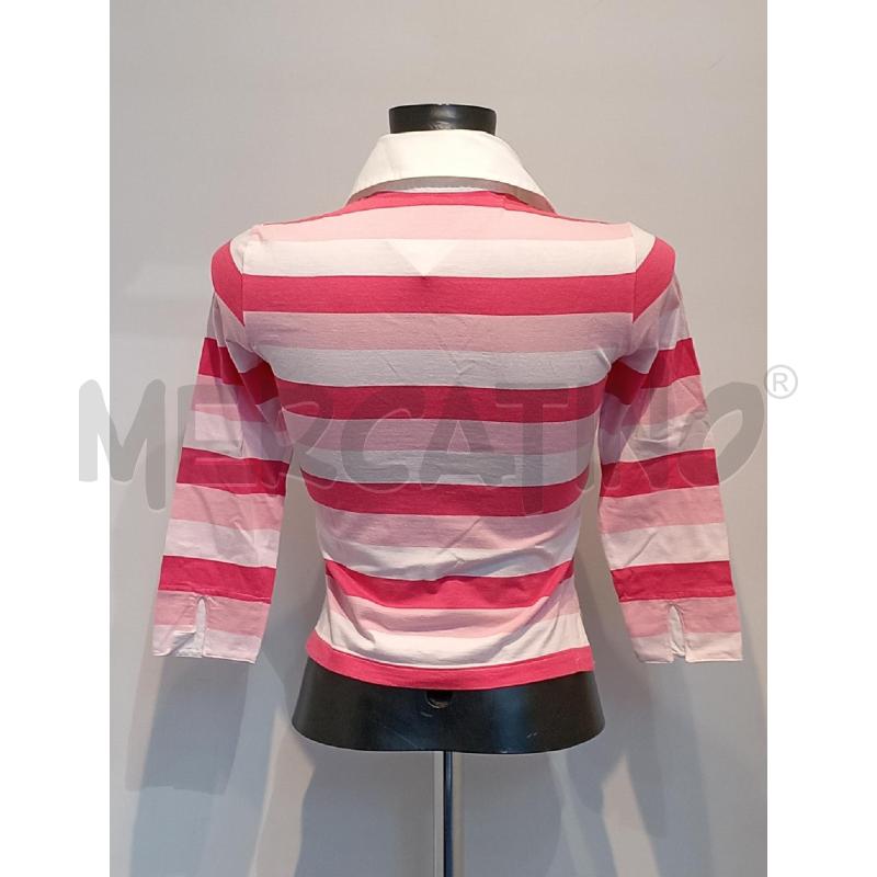 POLO DONNA FRED PERRY ROSA RIGHE  | Mercatino dell'Usato Moncalieri bengasi 2