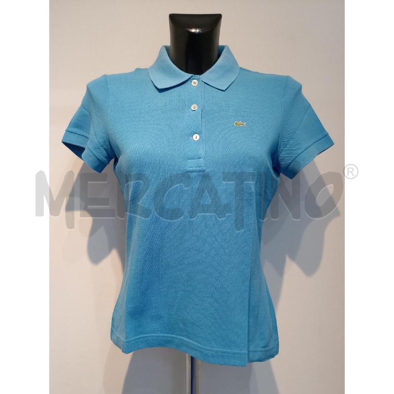 POLO DONNA LACOSTE AZZURRA | Mercatino dell'Usato Moncalieri bengasi 1