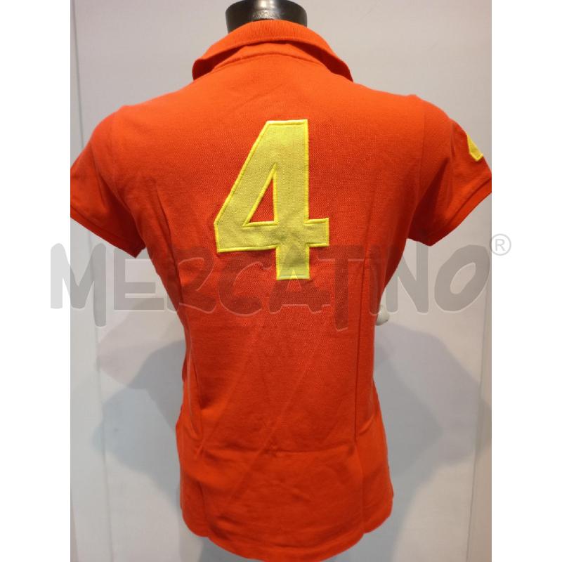 POLO DONNA RALPH LAUREN ROSSO STRISCIA GIALLA | Mercatino dell'Usato Moncalieri bengasi 2
