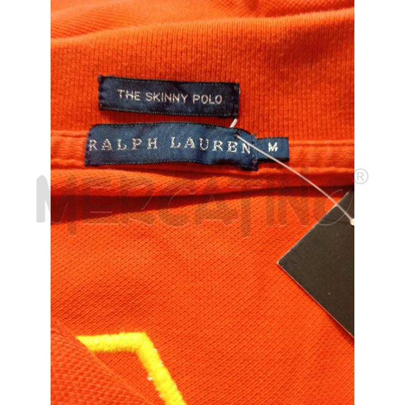 POLO DONNA RALPH LAUREN ROSSO STRISCIA GIALLA | Mercatino dell'Usato Moncalieri bengasi 5