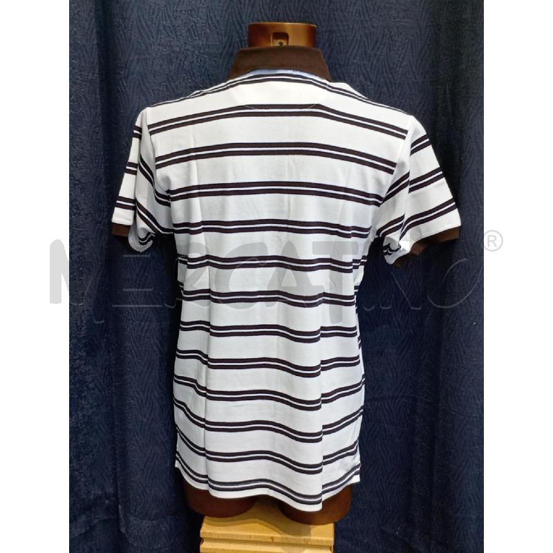 POLO UOMO BROOKSFIELD BEIGE RIGHE MARRONE | Mercatino dell'Usato Moncalieri bengasi 2