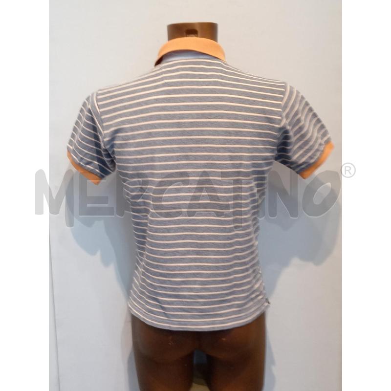 POLO UOMO BROOKSFIELD GRIGIO RIGHE BEIGE ARANCIO | Mercatino dell'Usato Moncalieri bengasi 2