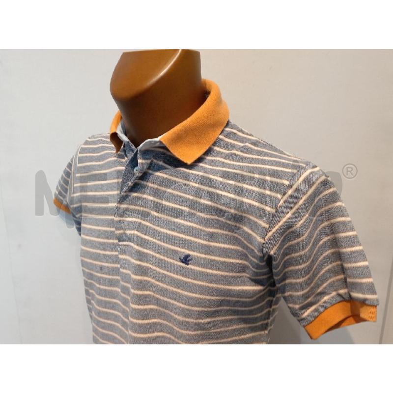 POLO UOMO BROOKSFIELD GRIGIO RIGHE BEIGE ARANCIO | Mercatino dell'Usato Moncalieri bengasi 3