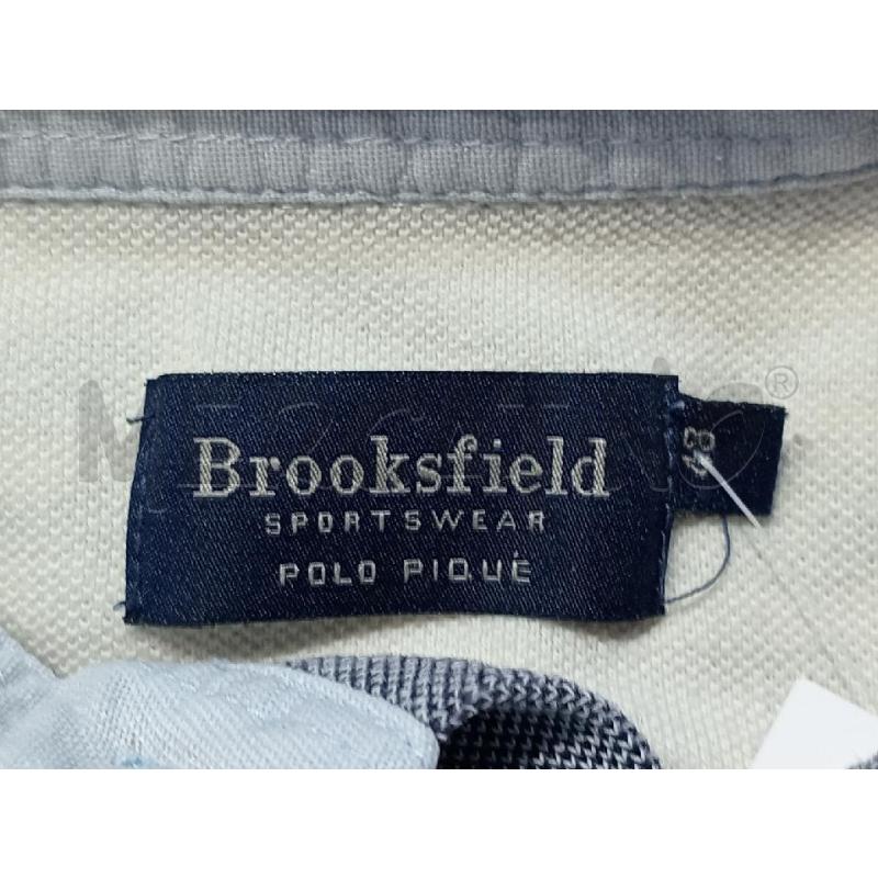 POLO UOMO BROOKSFIELD GRIGIO RIGHE BEIGE ARANCIO | Mercatino dell'Usato Moncalieri bengasi 5