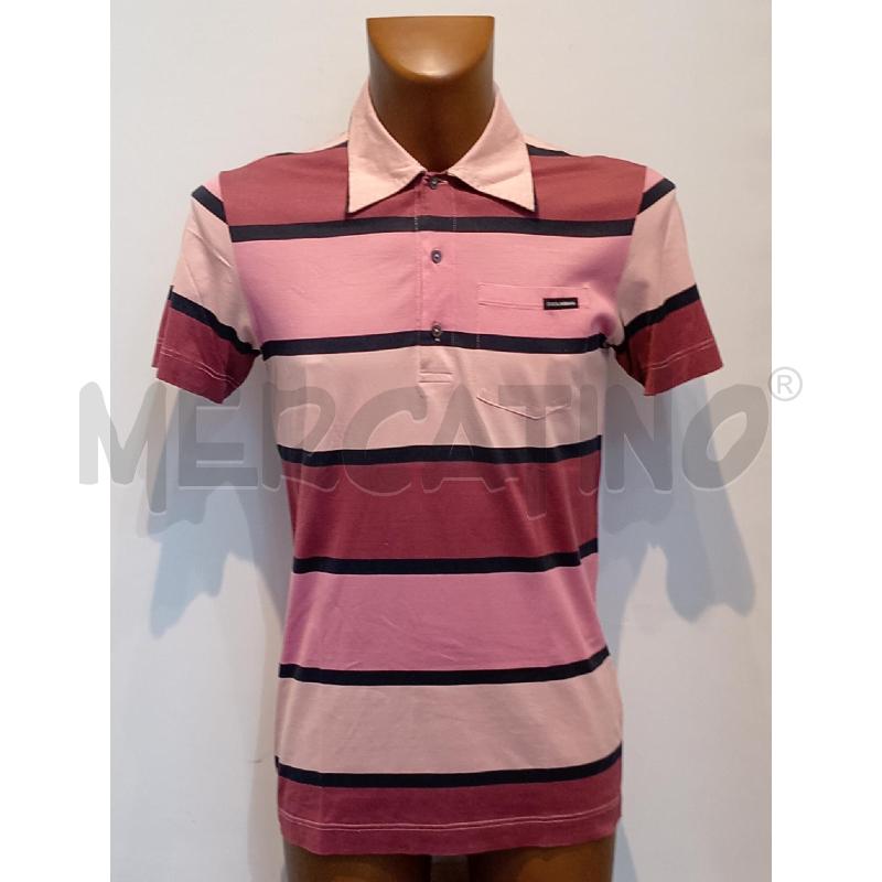 POLO UOMO DOLCE&GABBANA A RIGHE TONI ROSA  | Mercatino dell'Usato Moncalieri bengasi 1