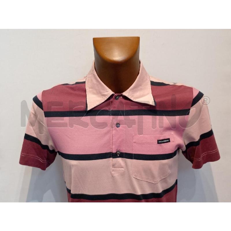 POLO UOMO DOLCE&GABBANA A RIGHE TONI ROSA  | Mercatino dell'Usato Moncalieri bengasi 4