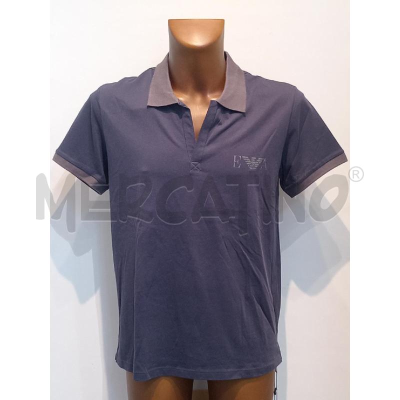 POLO UOMO EMPORIO ARMANI BLU COLLETTO GRIGIO | Mercatino dell'Usato Moncalieri bengasi 1