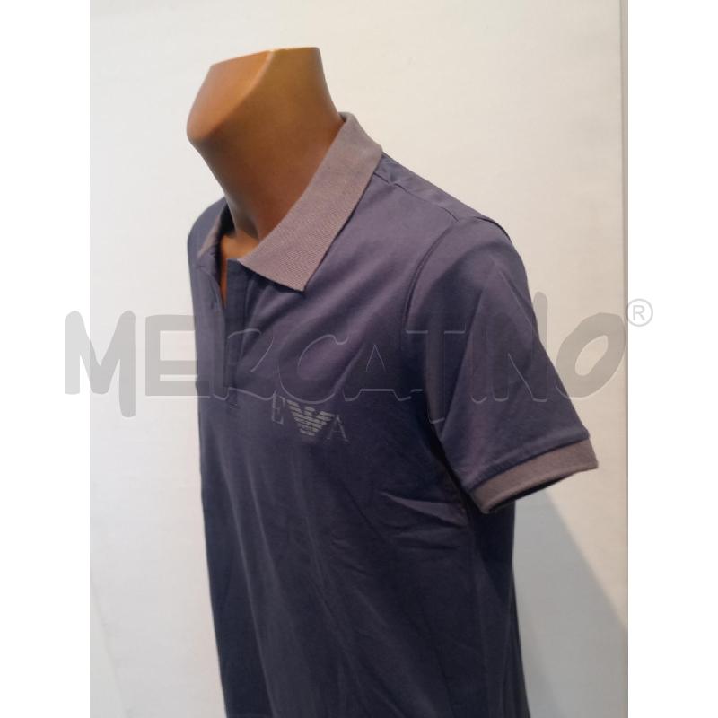 POLO UOMO EMPORIO ARMANI BLU COLLETTO GRIGIO | Mercatino dell'Usato Moncalieri bengasi 3