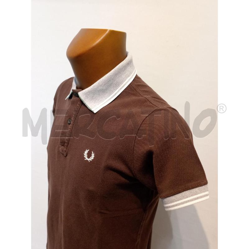 POLO UOMO FRED PERRY MARRONE COLLETTO GRIGIO | Mercatino dell'Usato Moncalieri bengasi 3