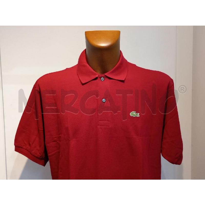 POLO UOMO LACOSTE BORDEAUX  | Mercatino dell'Usato Moncalieri bengasi 4
