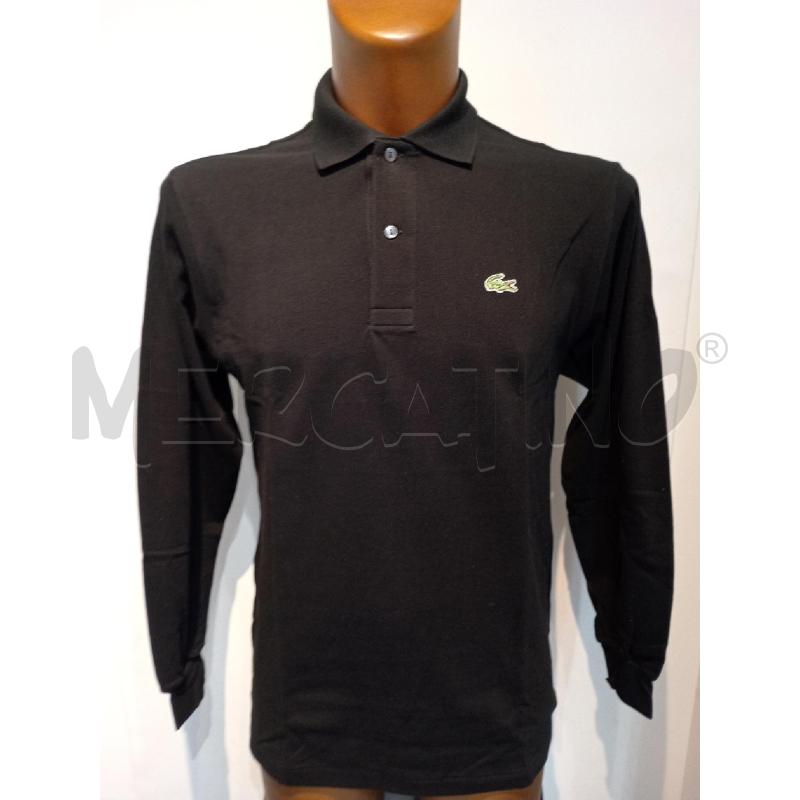 POLO UOMO LACOSTE NERA MANICA LUNGA | Mercatino dell'Usato Moncalieri bengasi 1