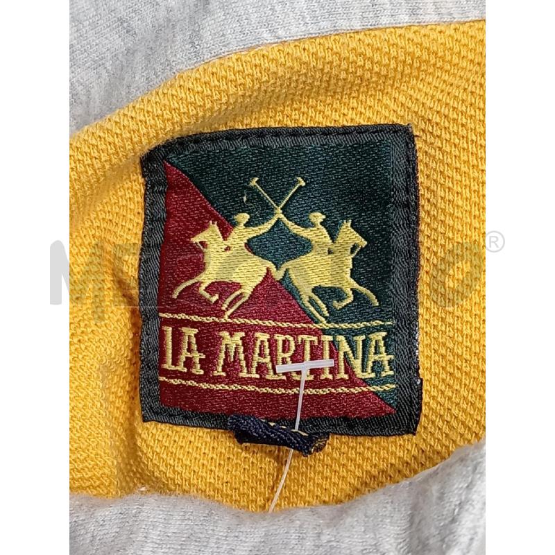 POLO UOMO LA MARTINA GIALLA E GRIUGIA A RIGHE  | Mercatino dell'Usato Moncalieri bengasi 5