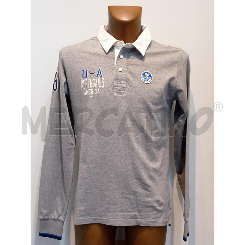 POLO UOMO NORTH SAIL GRIGIO COLLETTO BIANCO | Mercatino dell'Usato Moncalieri bengasi 1