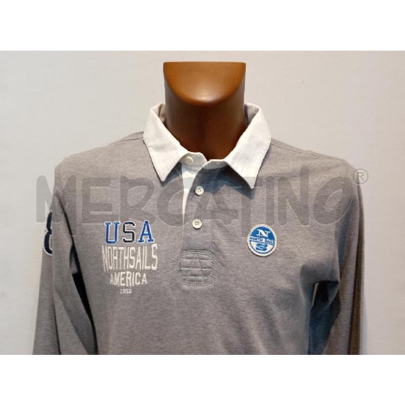 POLO UOMO NORTH SAIL GRIGIO COLLETTO BIANCO | Mercatino dell'Usato Moncalieri bengasi 3