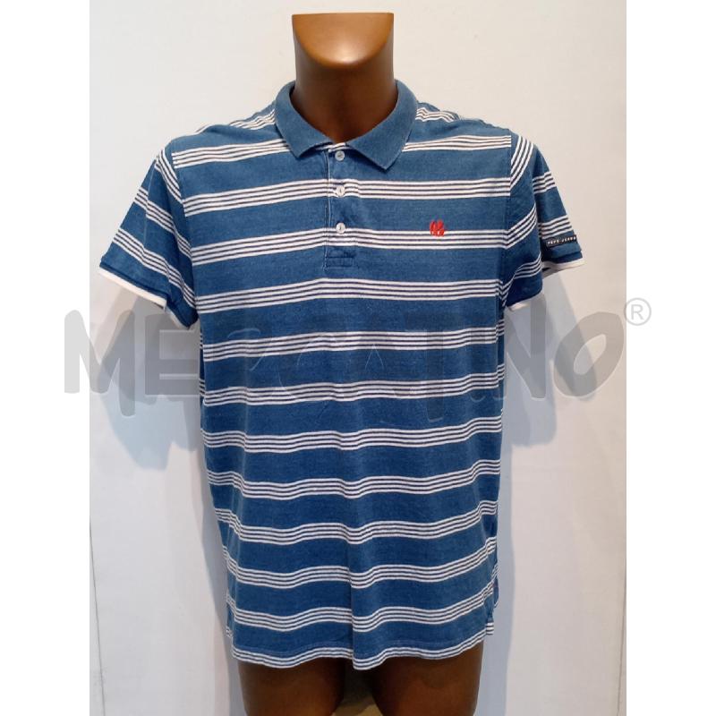 POLO UOMO PEPE JEANS BLU RIGHE | Mercatino dell'Usato Moncalieri bengasi 1