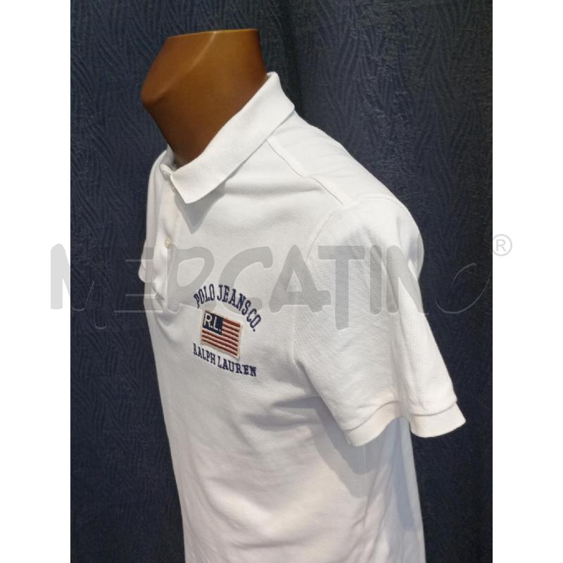 POLO UOMO POLO JEANS BIANCA LOCO BANDIERA | Mercatino dell'Usato Moncalieri bengasi 3