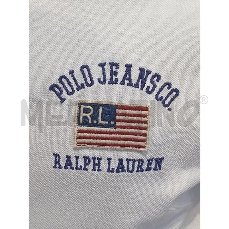 POLO UOMO POLO JEANS BIANCA LOCO BANDIERA | Mercatino dell'Usato Moncalieri bengasi 4